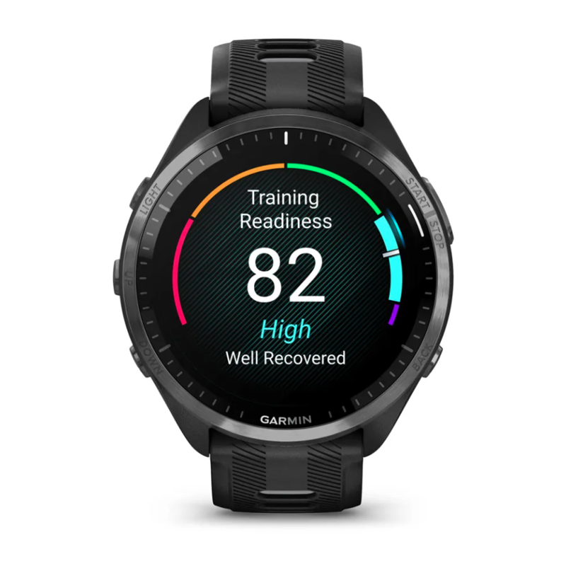 Garmin Forerunner 965 Carbon Grey DLC Titanium Bezel with Black Case and Black/Powder Grey-2